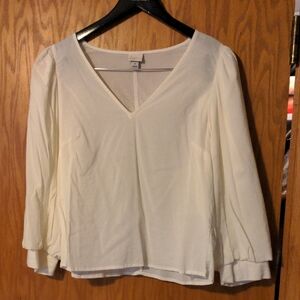 a new day Cream V-Neck Blouse